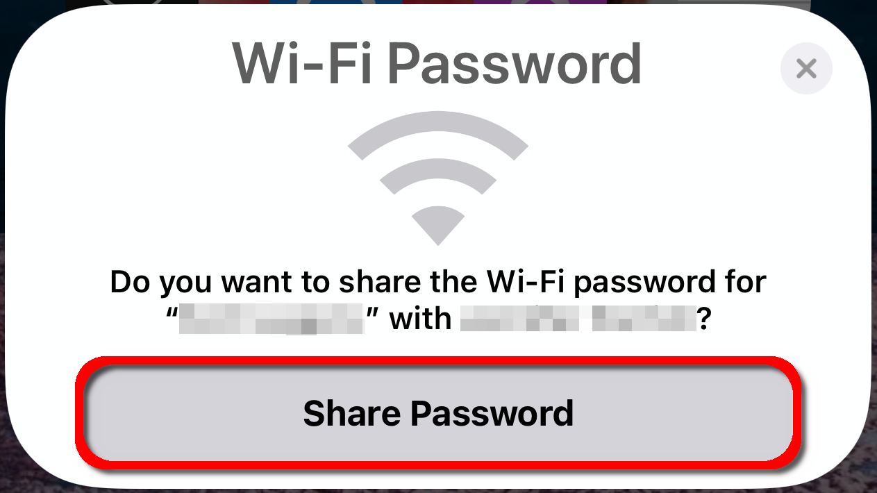 iphone-share-password-prompt iOS 14 Send Wi-Fi Password